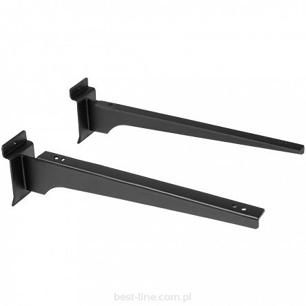 Wsporniki pod półkę 20cm (para) Slatwall czarny