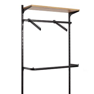 Wieszak pochyły do rury owalnej szyny universal 40cm BLACK - 2