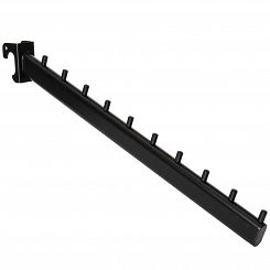 Wieszak pochyły do rury owalnej szyny universal 40cm BLACK