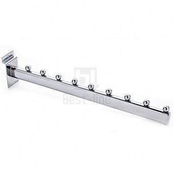 Wieszak prosty 40cm z 9 kulkami na panel SW