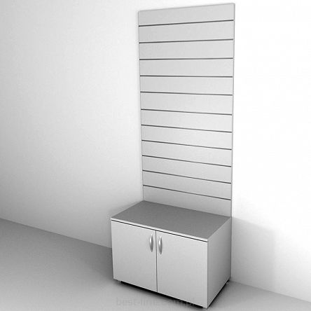 Zabudowa Slatwall z szafką 100x240x50cm 11 FREZÓW