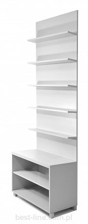 Ścianka wolnostojąca z szafką i półkami. Dowolny wymiar