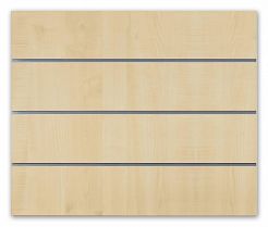 Panel MDF Slatwall Klon (D375) + wsuwki ALU (odstępy co 20cm)