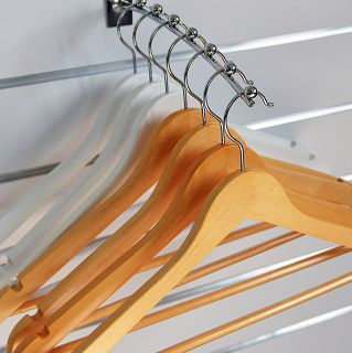 Wieszak drewniany biały z poprzeczką dziecięcy W538 - 4