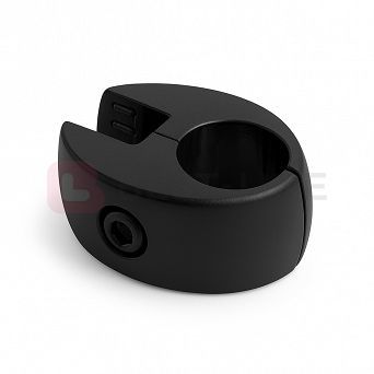 Złącze do płyt lub szkła pojedyncze fi25mm BLACK