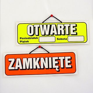 Wywieszka laminowana OTWARTE/ZAMKNIĘTE - 2
