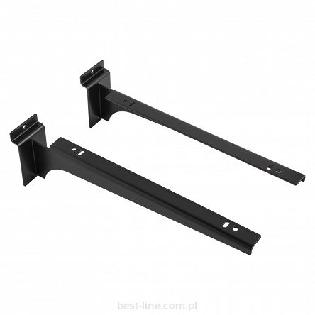 Wsporniki pod półkę 30cm (para) Slatwall czarny