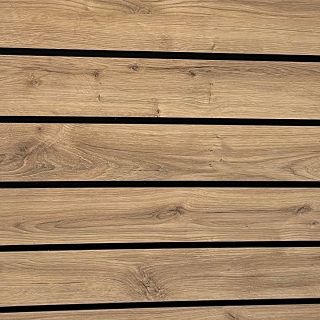 Panel MDF Slatwall Dąb Odwieczny (D1041) + wsuwki ALU (odstępy co 10cm) - 3