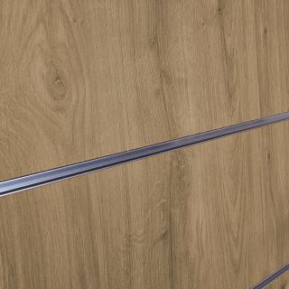 Panel MDF Slatwall Dąb Odwieczny (D1041) + wsuwki ALU (odstępy co 10cm) - 2