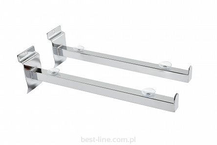 Wsporniki półki szklanej 30cm (PARA) Slatwall chrom