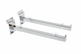 Wsporniki półki szklanej 30cm (PARA) Slatwall chrom