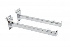 Wsporniki półki szklanej 30cm (PARA) Slatwall chrom