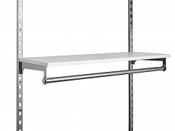 Półka z wspornikami do szyny z relingiem na wieszaki