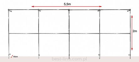 Regał regulowany 550x200x40