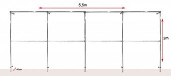 Regał regulowany 550x200x40