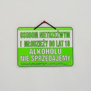 Wywieszka laminowana ALKOHOLU NIE SPRZEDAJEMY A5 - 3