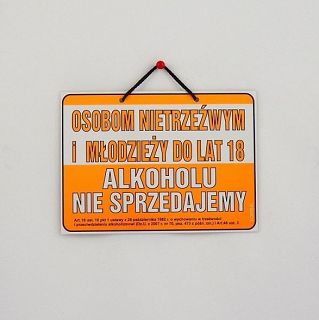 Wywieszka laminowana ALKOHOLU NIE SPRZEDAJEMY A5 - 2