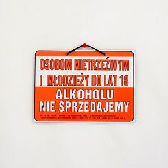 Wywieszka laminowana ALKOHOLU NIE SPRZEDAJEMY A5