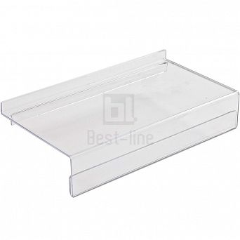Półka z listwą cenową (plexi) Slatwall PP314