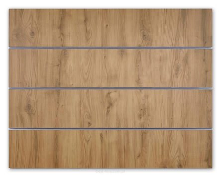 Panel MDF Slatwall Dąb Odwieczny (D1041) + wsuwki ALU (odstępy co 20cm)