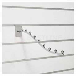 Wieszak łukowy 9 kulek 40cm Slatwall Chrom