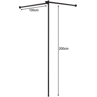 Przymierzalnia Przebieralnia 1-kabinowa Narożna BLACK - 2