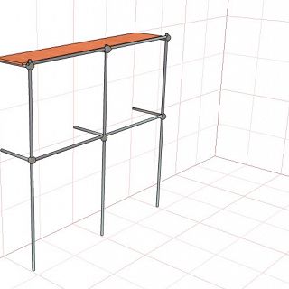 Regał z półką 2x2m - 2