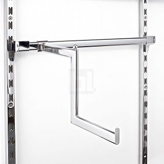 Wieszak próg schodek (owal) do rury owalnej szyny chrom universal - 3