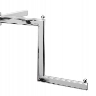 Wieszak próg schodek (owal) do rury owalnej szyny chrom universal - 2