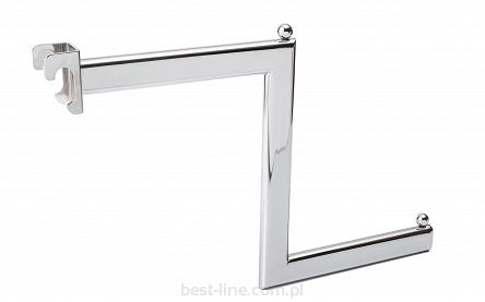 Wieszak próg schodek (owal) do rury owalnej szyny chrom universal