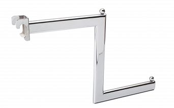 Wieszak próg schodek (owal) do rury owalnej szyny chrom universal