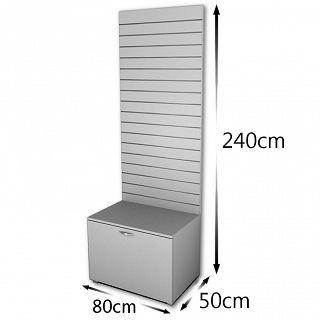 Zabudowa Slatwall z szufladą 80x240x50cm 17 FREZÓW - 2