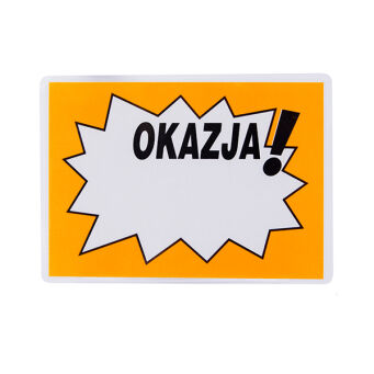 Etykieta cenowa laminowana "OKAZJA" 20szt.