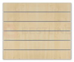 Panel MDF Slatwall Klon (D375) + wsuwki ALU (odstępy co 15cm)