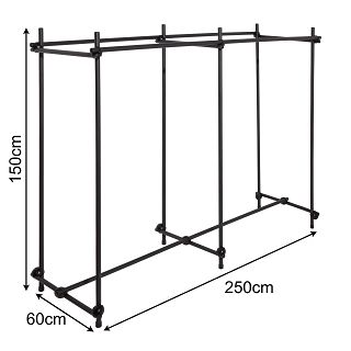 Gondola 250x150x60cm BLACK - 2