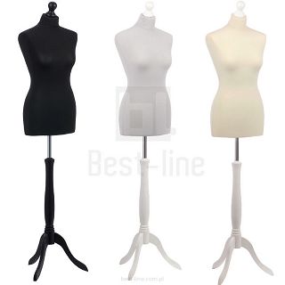 Manekin damski r. 42 z pianki poliuretanowej na drewnianej nodze - 3