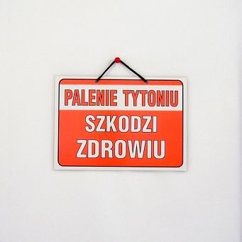 Wywieszka laminowana PALENIE TYTONIU SZKODZI A5