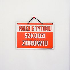 Wywieszka laminowana PALENIE TYTONIU SZKODZI A5