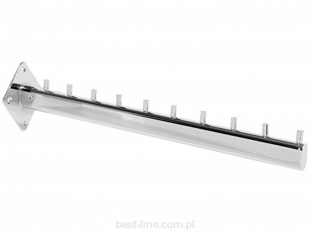 Wieszak prosty owalny montowany do ściany/płyty 40cm 10N