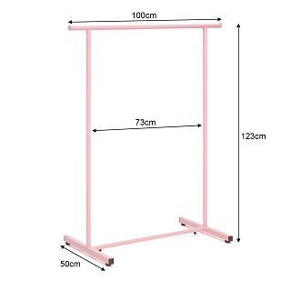 Stojak ubraniowy LOFT wys. 1,2m szer. 1m PINK - 2