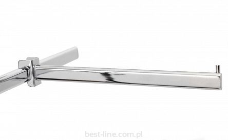 Wieszak prosty do rury owalnej 35cm 1N chromowany