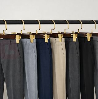 Wieszak GLAMOUR klamrowy Dark Wood GOLD - 4