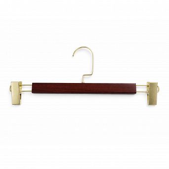 Wieszak GLAMOUR klamrowy Dark Wood GOLD