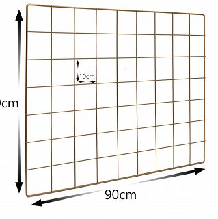 Krata organizer na ścianę 90/70 (wzmocniona ramka) ZŁOTA - 2