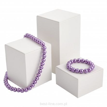 Ekspozytor kostka 3w1 na biżuterię Biały