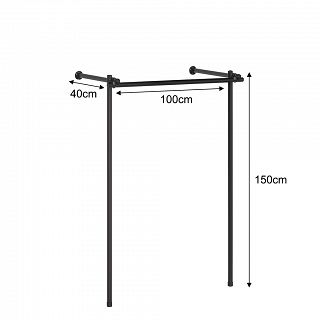 Regał niski 100x150x40cm BLACK - 2