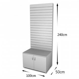 Zabudowa Slatwall z szafką 100x240x50cm 17 FREZÓW - 2