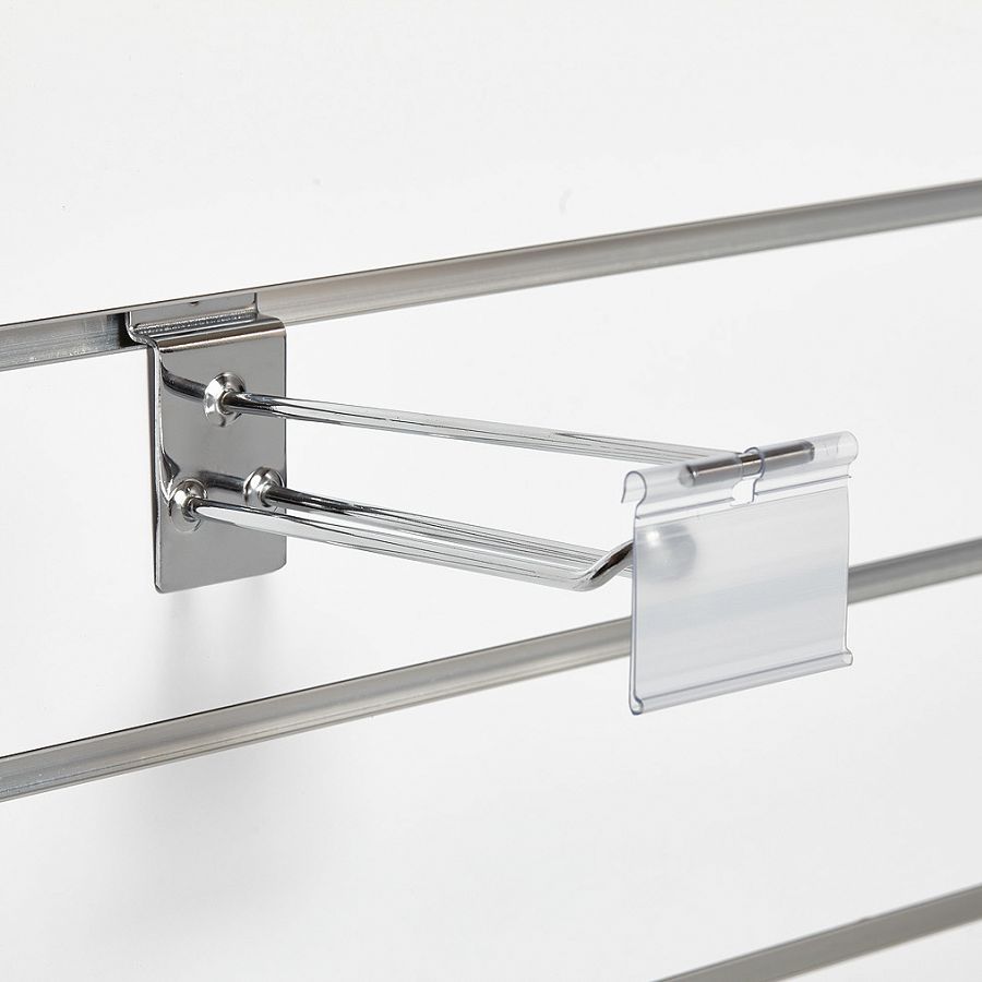 Wieszak hak podwójny. Z listwą cenową! Chrom - Best-line