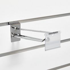 Wieszak hak podwójny. Z listwą cenową! Chrom