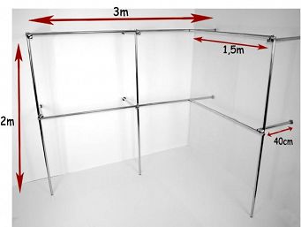 Regał narożny 300x150x200x40cm